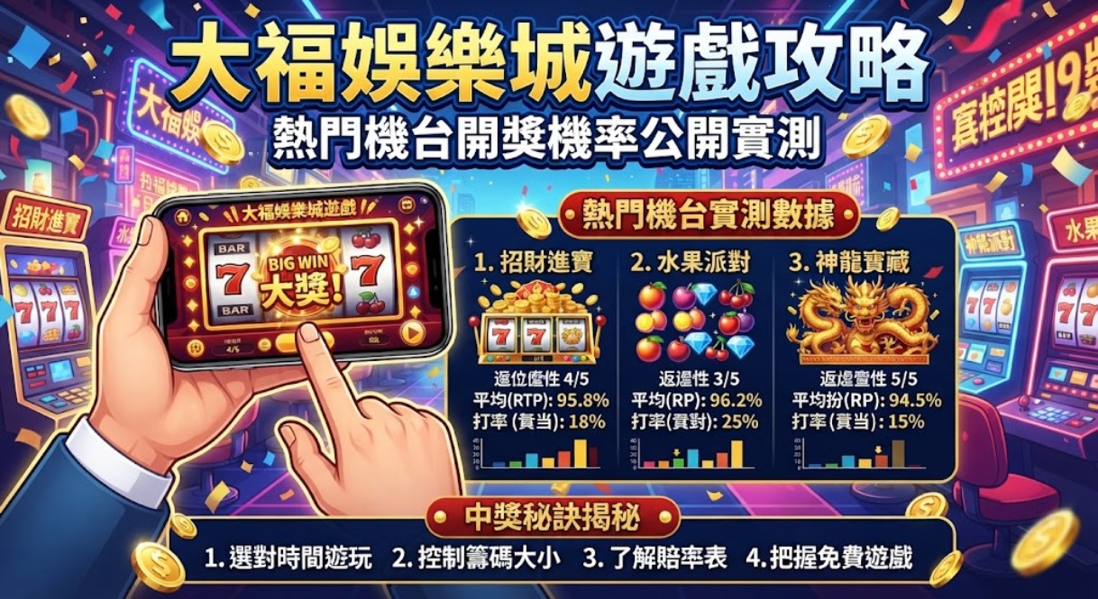 破解大福熱門機台開獎規律！